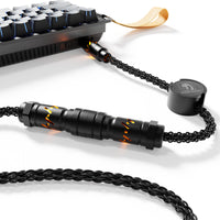 MAMBASNAKE C07 Aviator Cable connected to keyboard with RGB