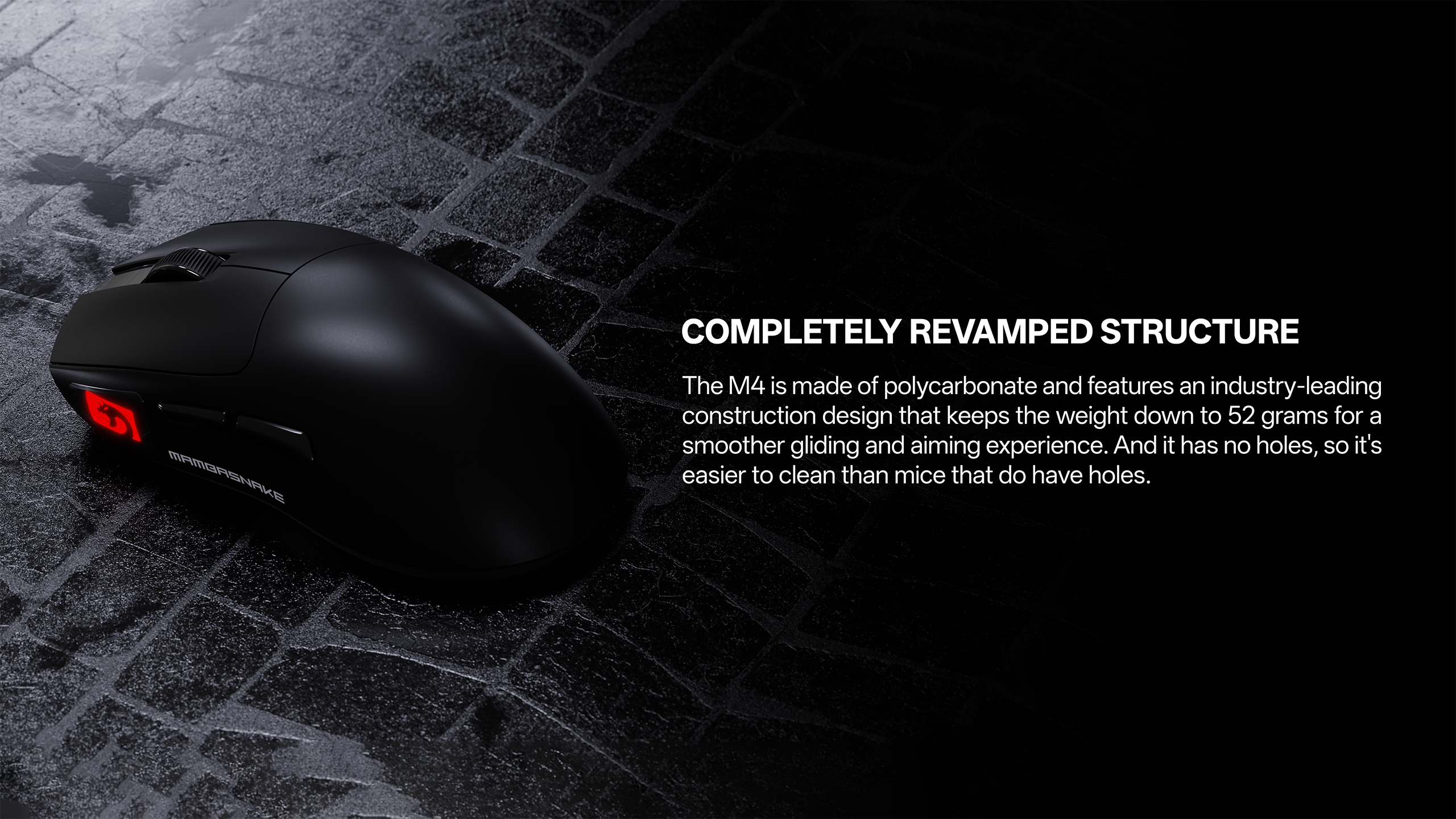 MAMBASNAKE M4 Wireless Lightweight Gaming Mouse With a Color Screen