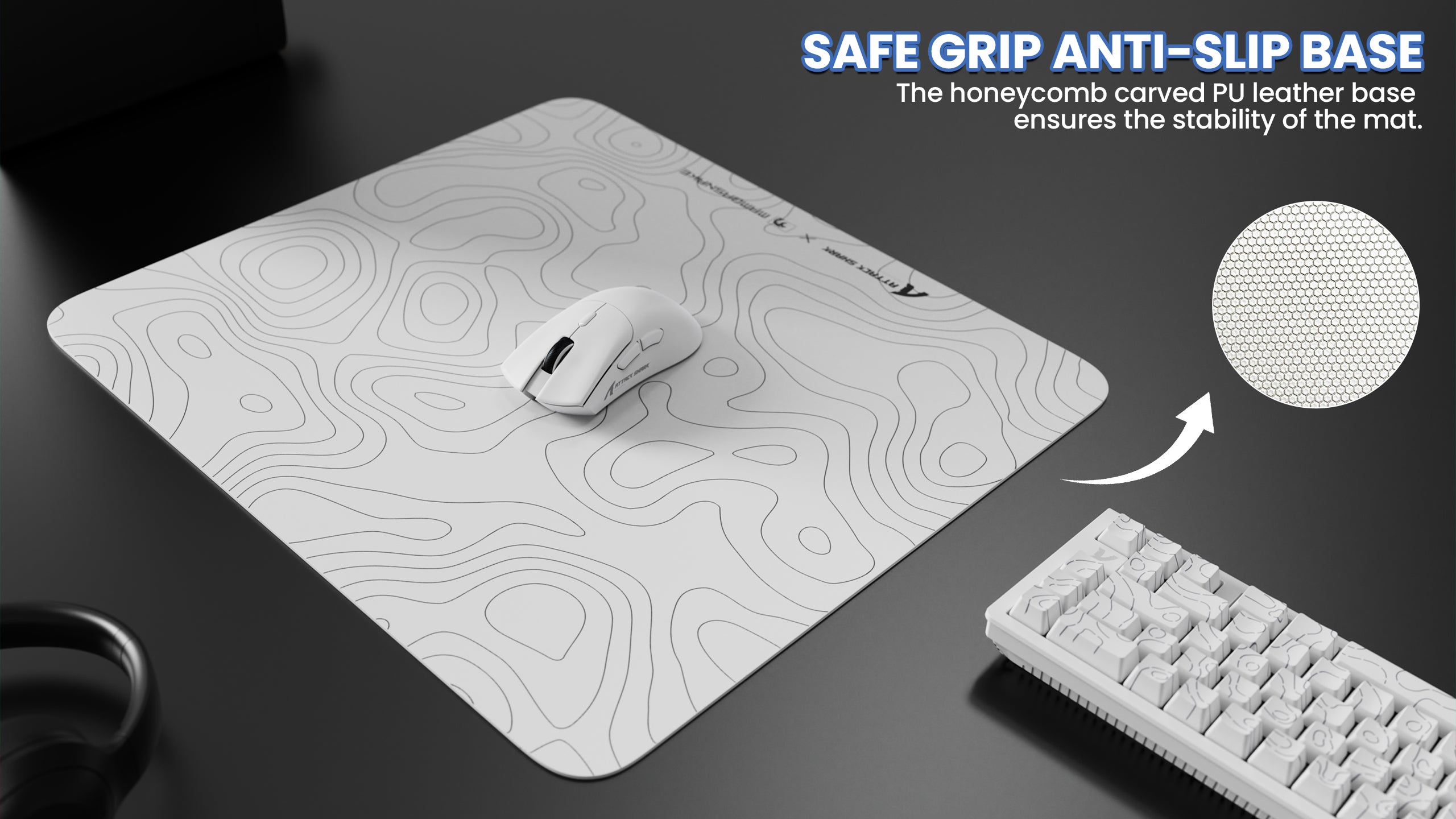 MAMBASNAKE CM05 Tempered Glass Gaming Mouse Pad