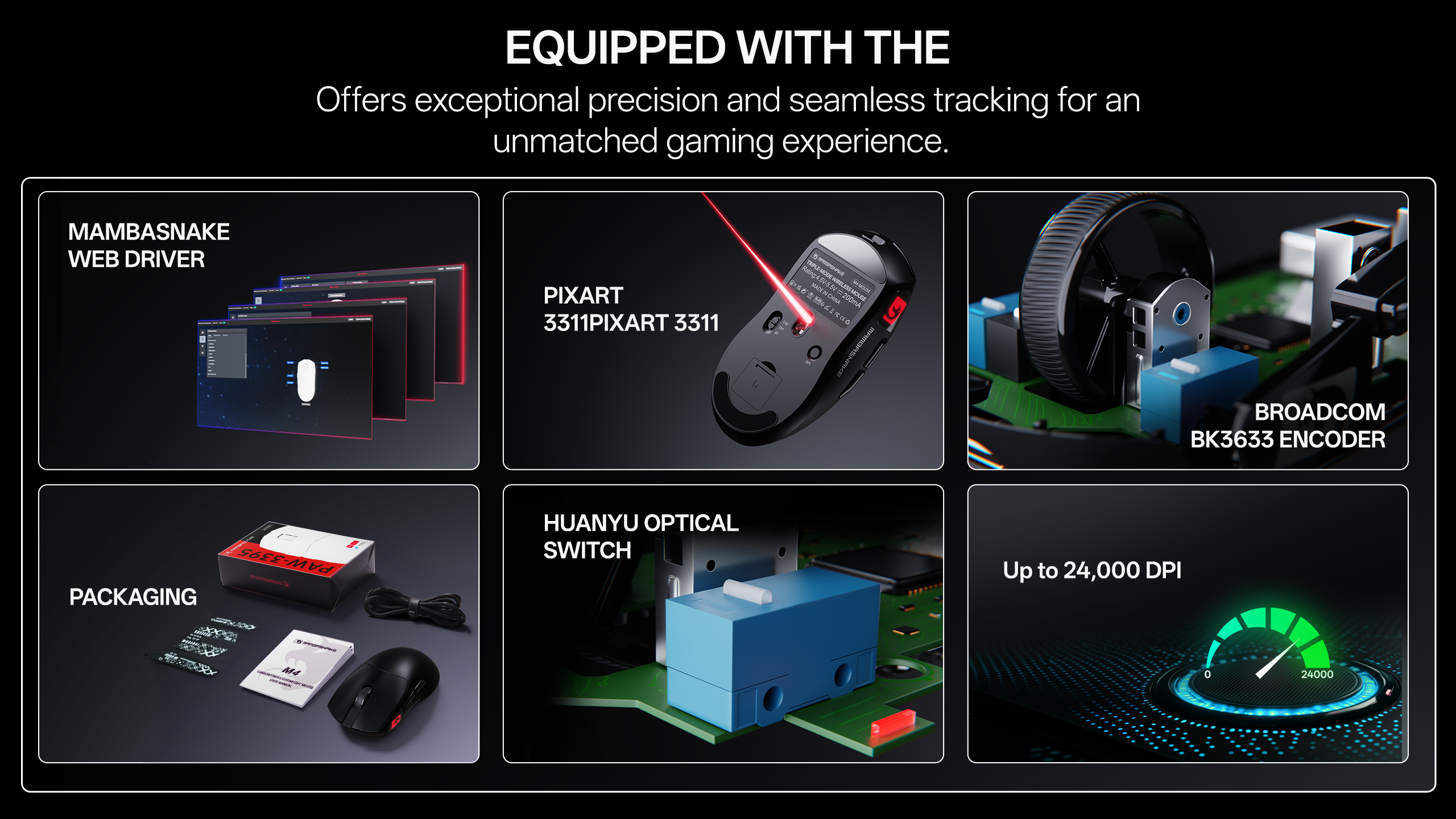 MAMBASNAKE M4 Wireless Lightweight Gaming Mouse (Pre-Sale)