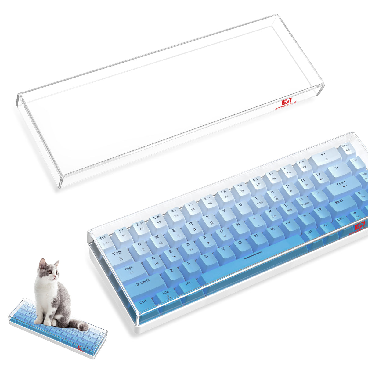 MAMBASNAKE 68 Keys Keyboard with Cover, cat friendly