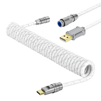 MAMBASNAKE C05 Coiled Keyboard Cable - White