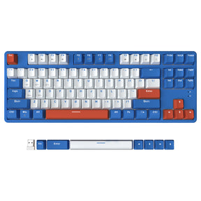 AJAZZ AK871 75% Wireless Gaming Keyboard, BT5.0/2.4G Dual Mode, TKL 87 Keys Hot-Swap Mechanical Keyboard, No Backlit For Win/Mac