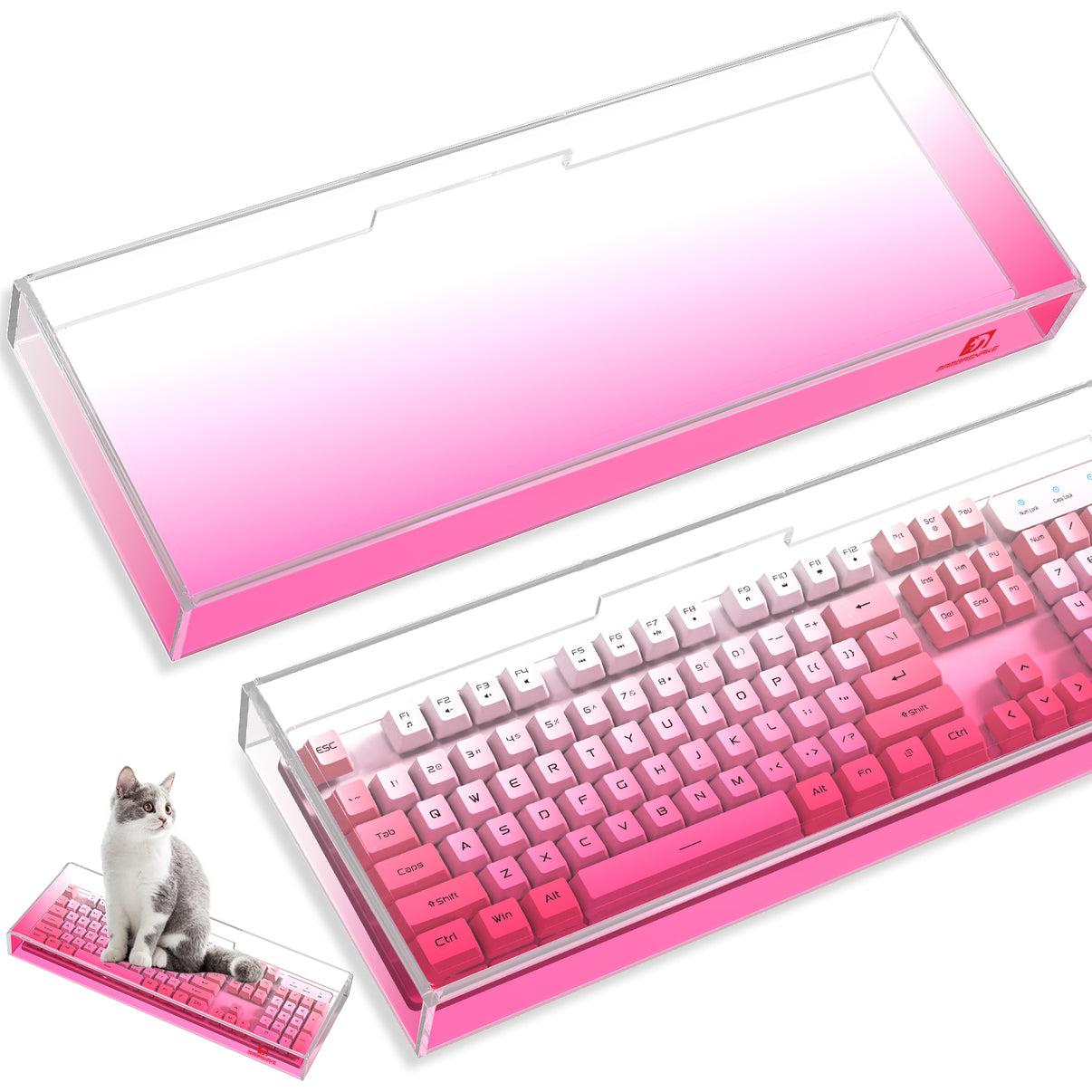 MAMBASNAKE Pink Keyboard and Dust Cover, protecting keyboard.