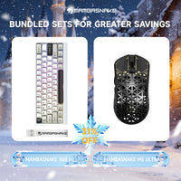 MAMBASNAKE M5 Ultra Carbon Fiber Wireless Gaming Mouse + X60 HE Wireless Rapid Trigger Keyboard Bundle