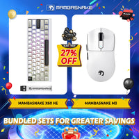 MAMBASNAKE M3 39g Lightweight Wireless Gaming Mouse + X60 HE Wireless Rapid Trigger Keyboard Magnetic Switch Bundles