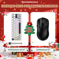 Set di mouse da gioco wireless leggero MAMBASNAKE M3 da 39 g + tastiera wireless a attivazione rapida X60 HE con interruttore magnetico
