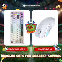 Paquete de teclado para juegos MAMBASNAKE M82 HE 75% con gatillos rápidos + ratón inalámbrico ligero para juegos M4