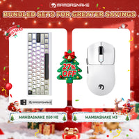 MAMBASNAKE M3 39g Lightweight Wireless Gaming Mouse + X60 HE Wireless Rapid Trigger Keyboard Bundles