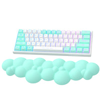 White keyboard with cloud wrist rest set