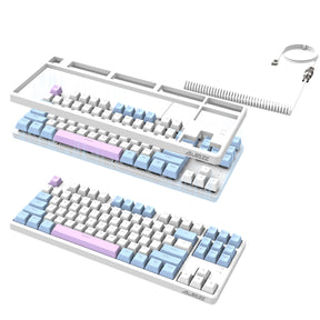 AJAZZ AK873-75% Wired Gaming Keyboard-Hot Swap Mechanical Keyboard-LIGHTSYNC RGB Compact 87 Keys-Magnetic Upper Cover for PC/Mac