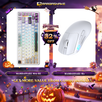 Pack clavier gaming MAMBASNAKE M82 HE 75% à déclenchement rapide + souris gaming sans fil légère M4