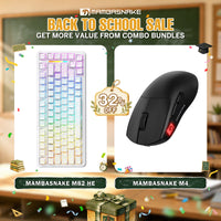 Pacchetto tastiera da gioco MAMBASNAKE M82 HE con grilletto rapido al 75% + mouse da gioco leggero wireless M4