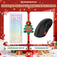 Pacchetto tastiera da gioco MAMBASNAKE M82 HE con grilletto rapido al 75% + mouse da gioco leggero wireless M4