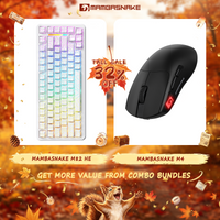 Pacchetto tastiera da gioco MAMBASNAKE M82 HE con grilletto rapido al 75% + mouse da gioco leggero wireless M4