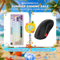 Pack clavier gaming MAMBASNAKE M82 HE 75% à déclenchement rapide + souris gaming sans fil légère M4