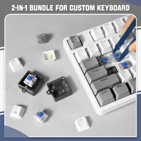 Switch Opener Kit with Switch Puller, Aluminum Mechanical Keyboard Switch Opener for Cherry MX Gateron Kailh Box Outemu Akko Panda Switch