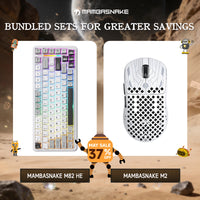 MAMBASNAKE M2 Carbon Fiber Lightweight Wireless Gaming Mouse & MAMBASNAKE M82 HE Rapid Trigger Gaming Keyboard Bundle