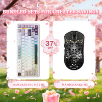 MAMBASNAKE M5 Ultra Carbon Fiber Wireless Gaming Mouse & MAMBASNAKE M82 HE Hall Effect Magnetic Switch 75% Rapid Trigger Gaming Keyboard Bundle