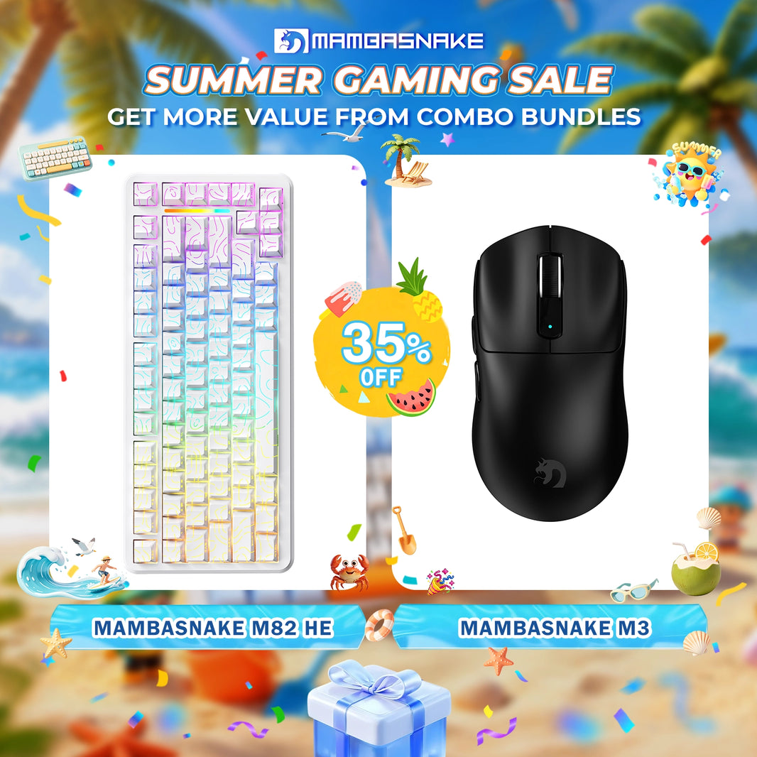MAMBASNAKE M3 Wireless Gaming Mouse &  MAMBASNAKE M82 HE Rapid Trigger Keyboard Bundle