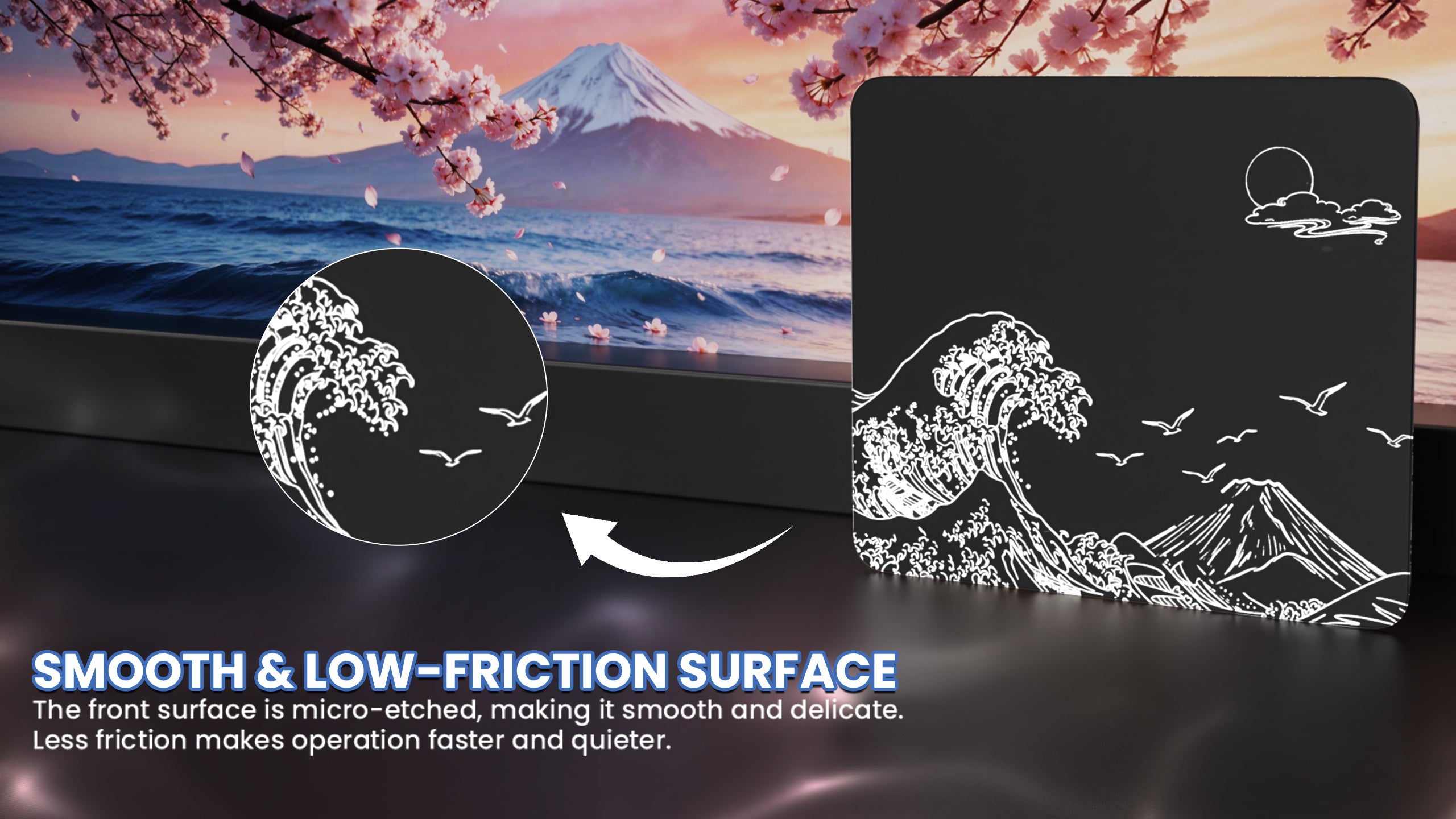 MAMBASNAKE CM05/CM05SE Tempered Glass Gaming Mouse Pad