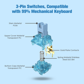 AJAZZ AS Switches for Mechanical Keyboard MX Switches for DIY Keyboard