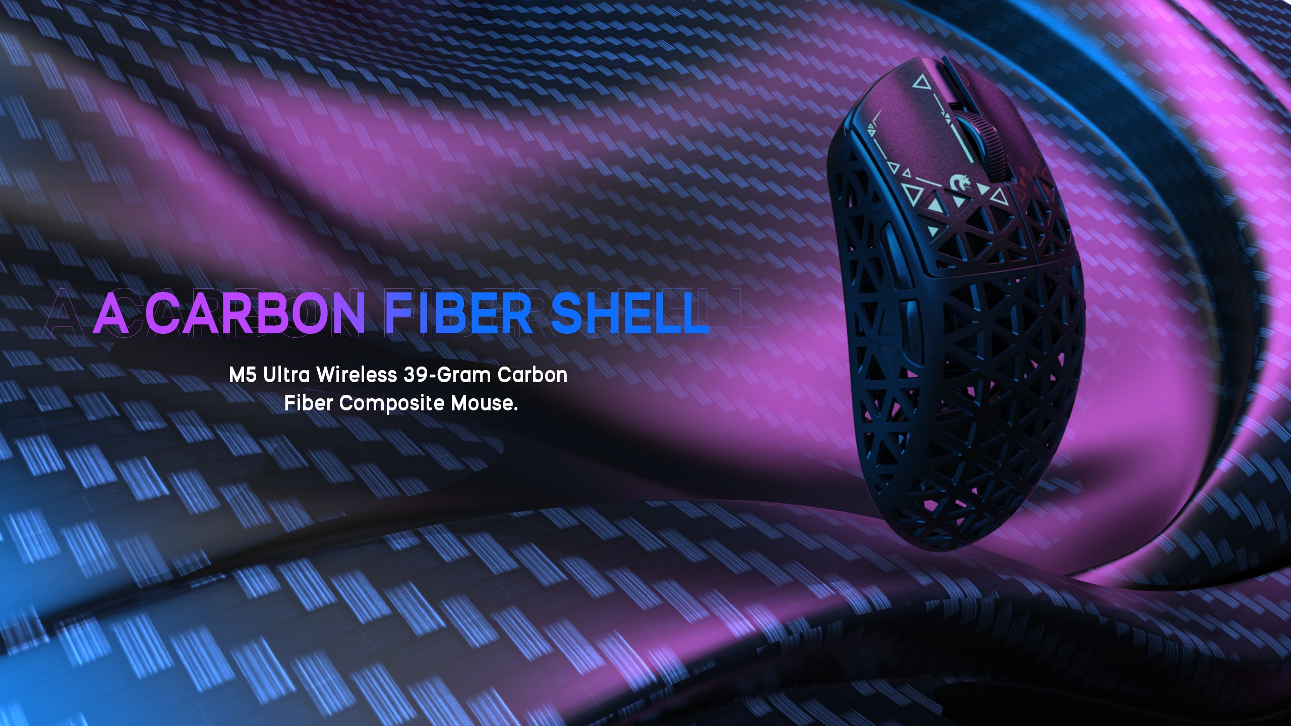 Ratón inalámbrico para juegos MAMBASNAKE M5 Ultra de fibra de carbono de 8 kHz con PAW3950MAX
