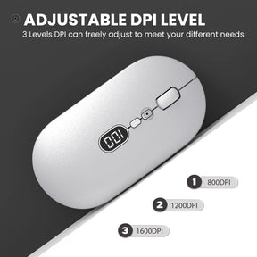 ZIYOU LANG X1 Wireless Lightweight Mouse with Battery Display Screen 2.4G Cordless Slim Mice for Laptop Silent Click Computer Mouse