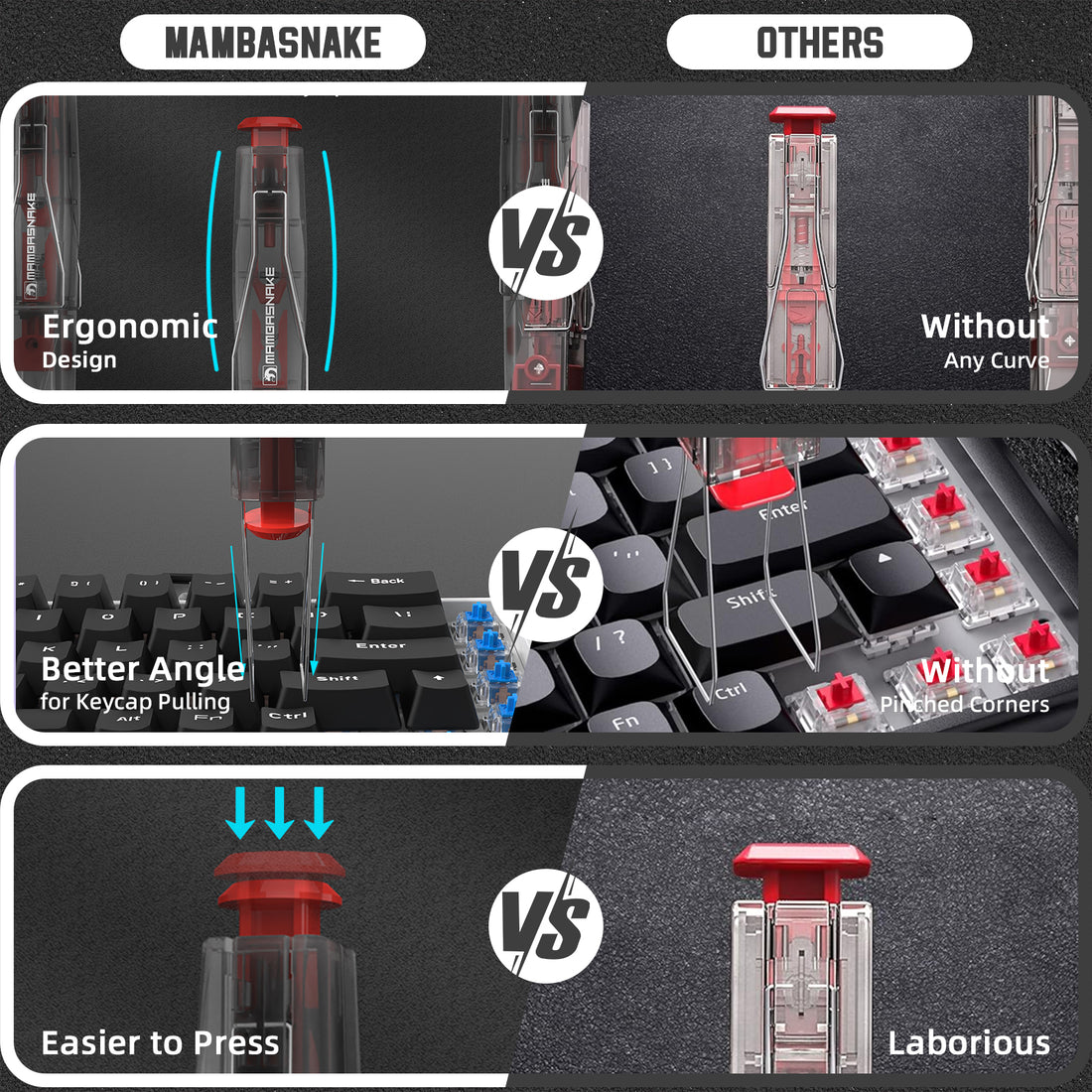 Keycap & Switch Puller Tool | Easy Removal & Durable – MAMBASNAKE