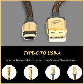 MAMBASNAKE C03 Custom Coiled USB C Cable for Gaming Keyboard, Starlight Braided Type C Charging Cable with Detachable Metal Aviator