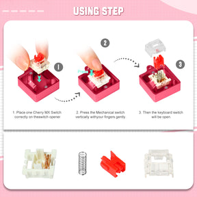 Switch Opener Kit with Switch Puller, Aluminum Mechanical Keyboard Switch Opener for Cherry MX Gateron Kailh Box Outemu Akko Panda Switch