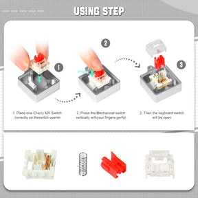 Switch Opener Kit with Switch Puller, Aluminum Mechanical Keyboard Switch Opener for Cherry MX Gateron Kailh Box Outemu Akko Panda Switch