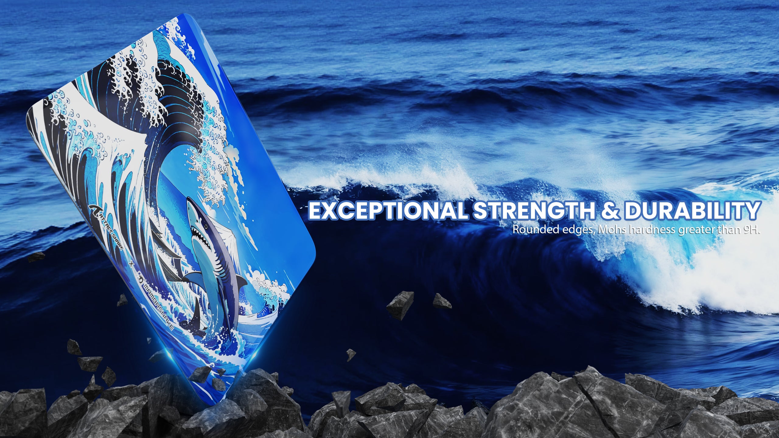 Tappetino per mouse da gioco in vetro temperato MAMBASNAKE CM05