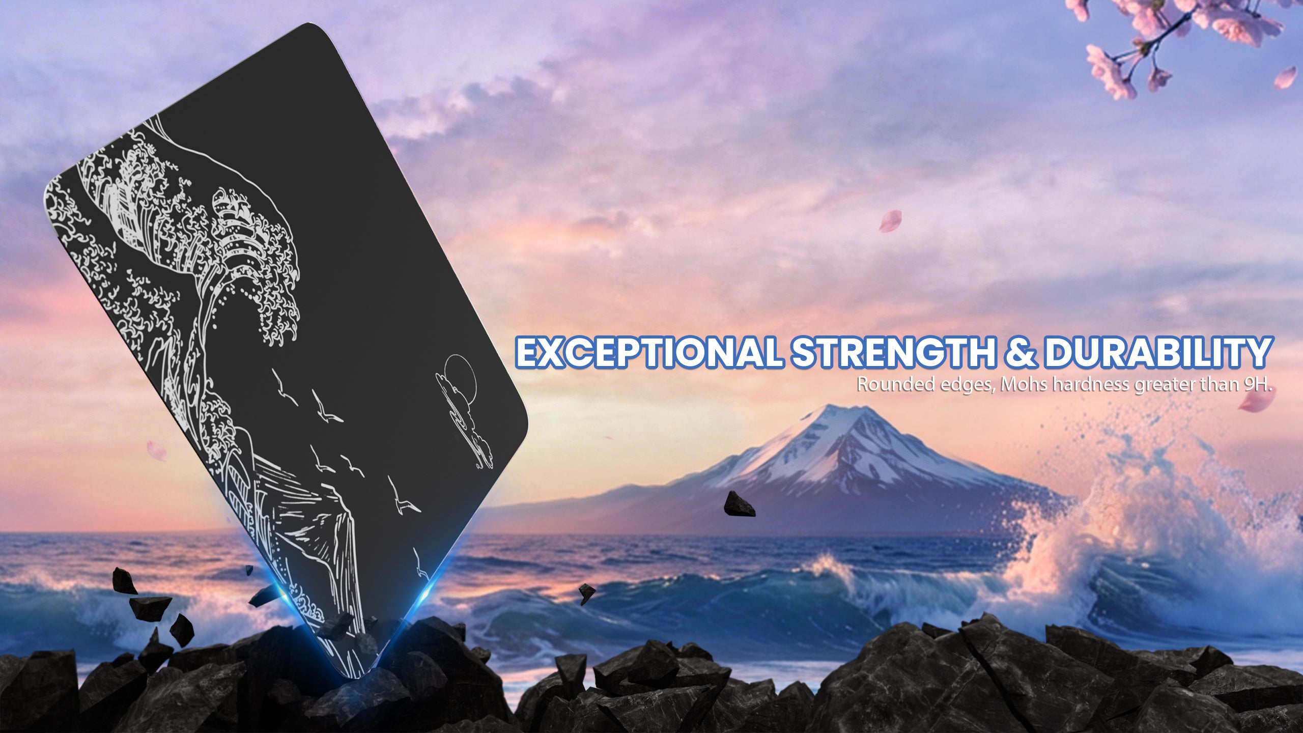 MAMBASNAKE CM05/CM05SE Tempered Glass Gaming Mouse Pad