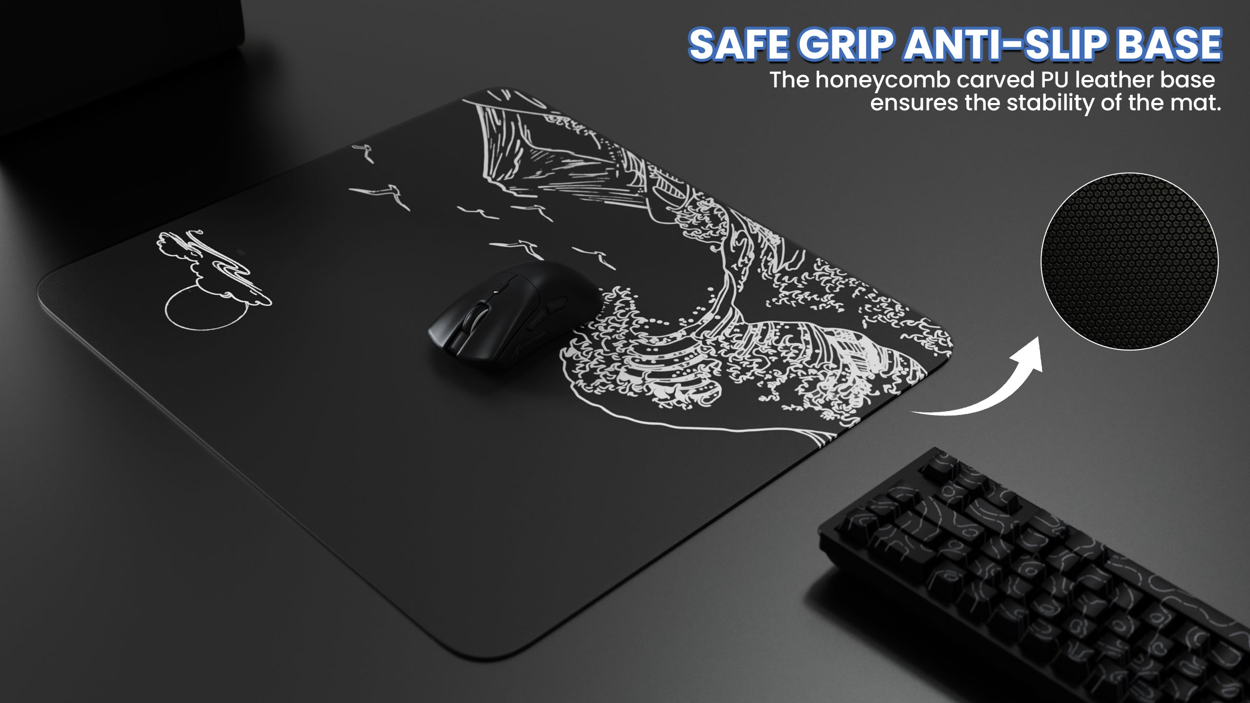 MAMBASNAKE CM05/CM05SE Tempered Glass Gaming Mouse Pad