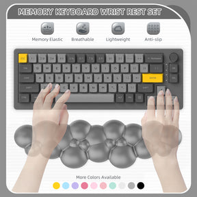 MAMBASNAKE Keyboard Cloud Wrist Rest, Memory Foam, Non-Slip Base for Typing Pain Relief, Ergonomic Wrist Support for Home Office