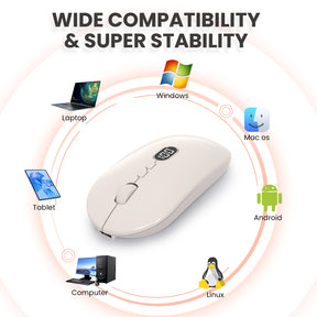 ZIYOU LANG X1 Wireless Lightweight Mouse with Battery Display Screen 2.4G Cordless Slim Mice for Laptop Silent Click Computer Mouse