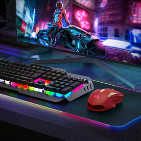 ZIYOU LANG X18 Wireless Gaming Mouse 2.4G, Rechargable-XG502, 600mAh Ultra-Long Life, 7 RGB Light, 2400 DPI, Intelligent Power Saving, Silent Click, USB Receiver, Optical, for PC/Mac/PS4/XBOX (Black)