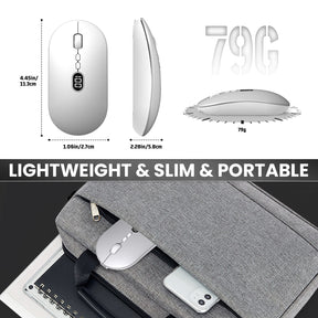 ZIYOU LANG X1 Wireless Lightweight Mouse with Battery Display Screen 2.4G Cordless Slim Mice for Laptop Silent Click Computer Mouse