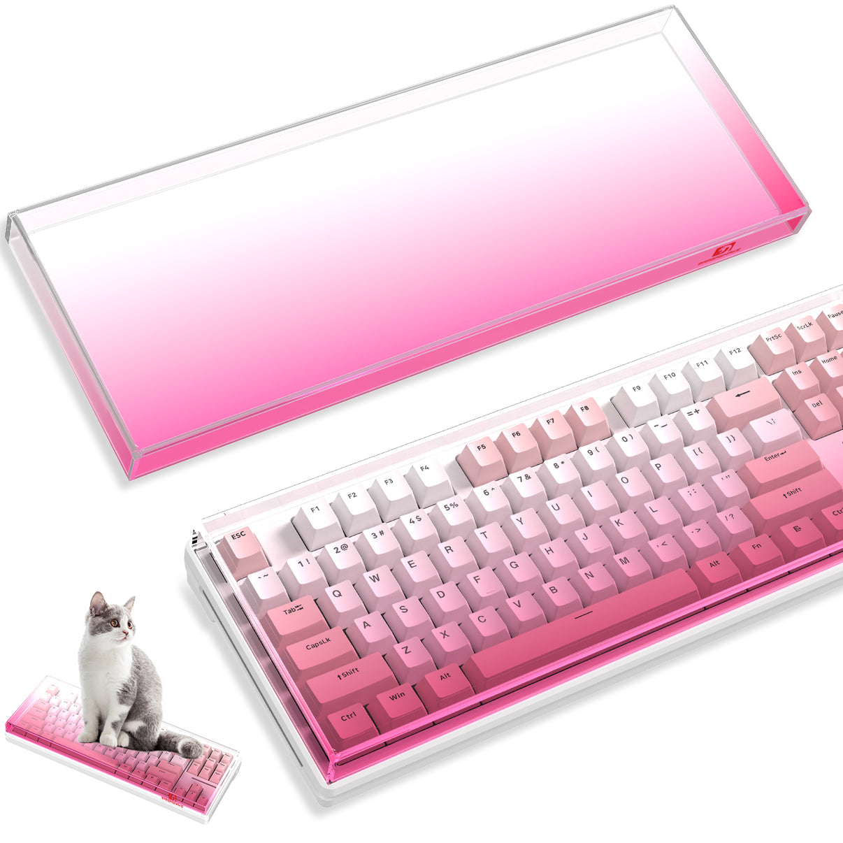 MAMBASNAKE 87-Key keyboard with pink gradient cover
