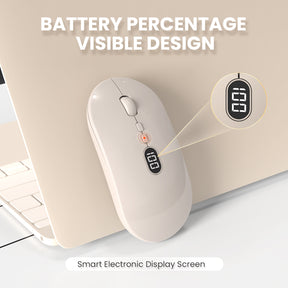 ZIYOU LANG X1 Wireless Lightweight Mouse with Battery Display Screen 2.4G Cordless Slim Mice for Laptop Silent Click Computer Mouse