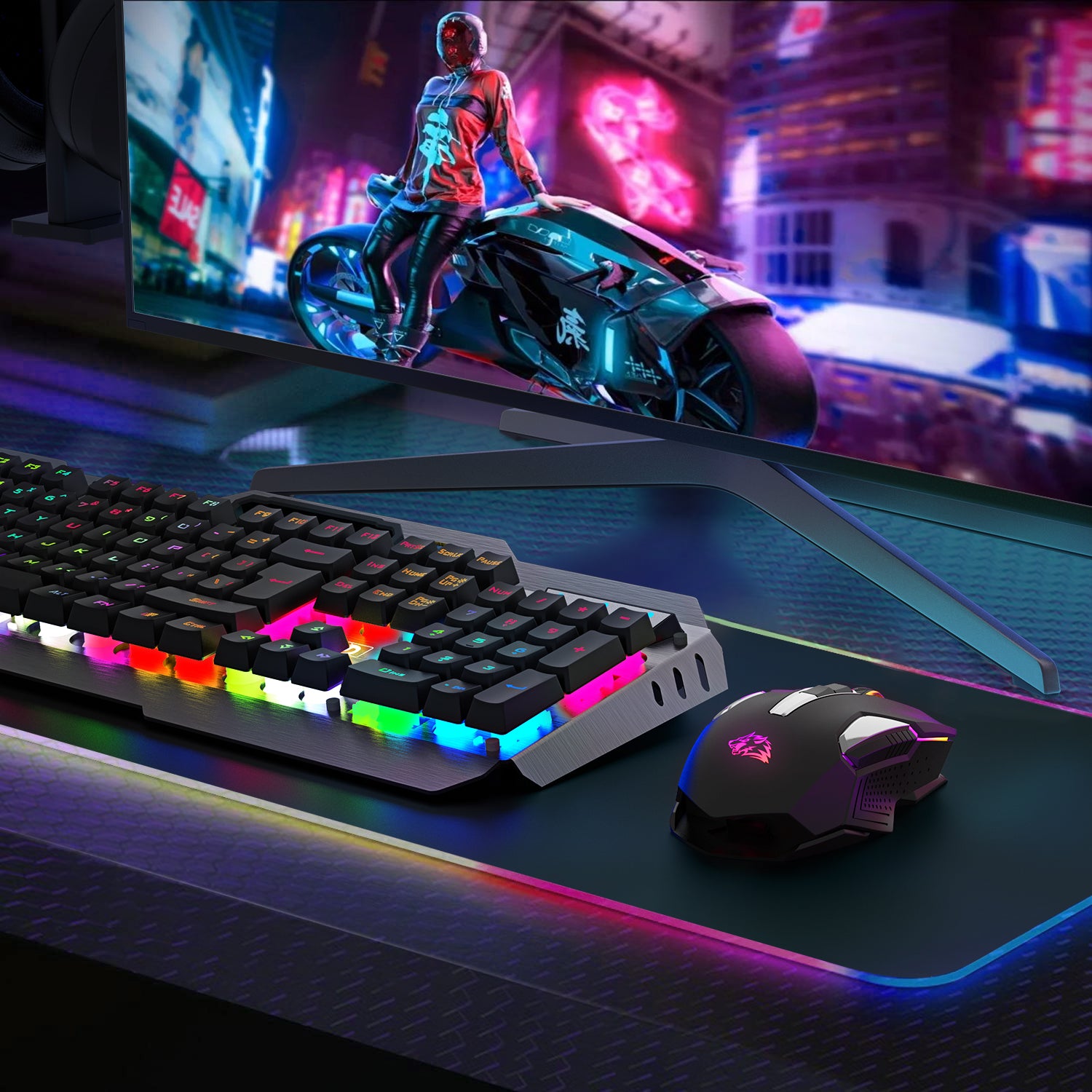 ZIYOU LANG X18 Wireless Gaming Mouse 2.4G, Rechargable-XG502, 600mAh Ultra-Long Life, 7 RGB Light, 2400 DPI, Intelligent Power Saving, Silent Click, USB Receiver, Optical, for PC/Mac/PS4/XBOX (Black)