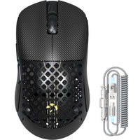MAMBASNAKE M2 Carbon Fiber Lightweight Wireless Gaming Mouse with 8KHz Coiled Cable