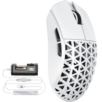 MAMBASNAKE M5 Ultra Carbon Fiber Wireless PAW3950MAX Gaming Mouse with 8KHz Coiled Cable
