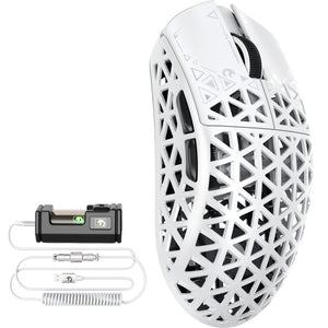 MAMBASNAKE M5 Ultra Carbon Fiber Wireless PAW3950MAX Gaming Mouse with 8KHz Coiled Cable