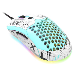 ZIYOU LANG M5PRO Ultralight Wired Gaming Mouse, Lightweight Honeycomb Shell, Pixart PAW3325, 6 Adjustable DPI 12000, 26 RGB Breathing Backlit Mice, 65g, USB Optical Model O Mice for Win11/Xbox/PS/Mac