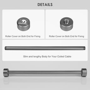 MAMBASNAKE RC01 Custom Coiled USB C Cable Fixed Rod, Coiled Cable Winder, Coiled Keyboard Cable Management Pole, Aviator Cable Weight Bar