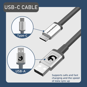 MAMBASNAKE C01 Custom Coiled Keyboard Cable & Winder Set, Aviator Cable Fixed Rod Management Pole + Coiled USB C Cable for Gaming Keyboard