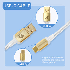 MAMBASNAKE C01 Custom Coiled Keyboard Cable & Winder Set, Aviator Cable Fixed Rod Management Pole + Coiled USB C Cable for Gaming Keyboard