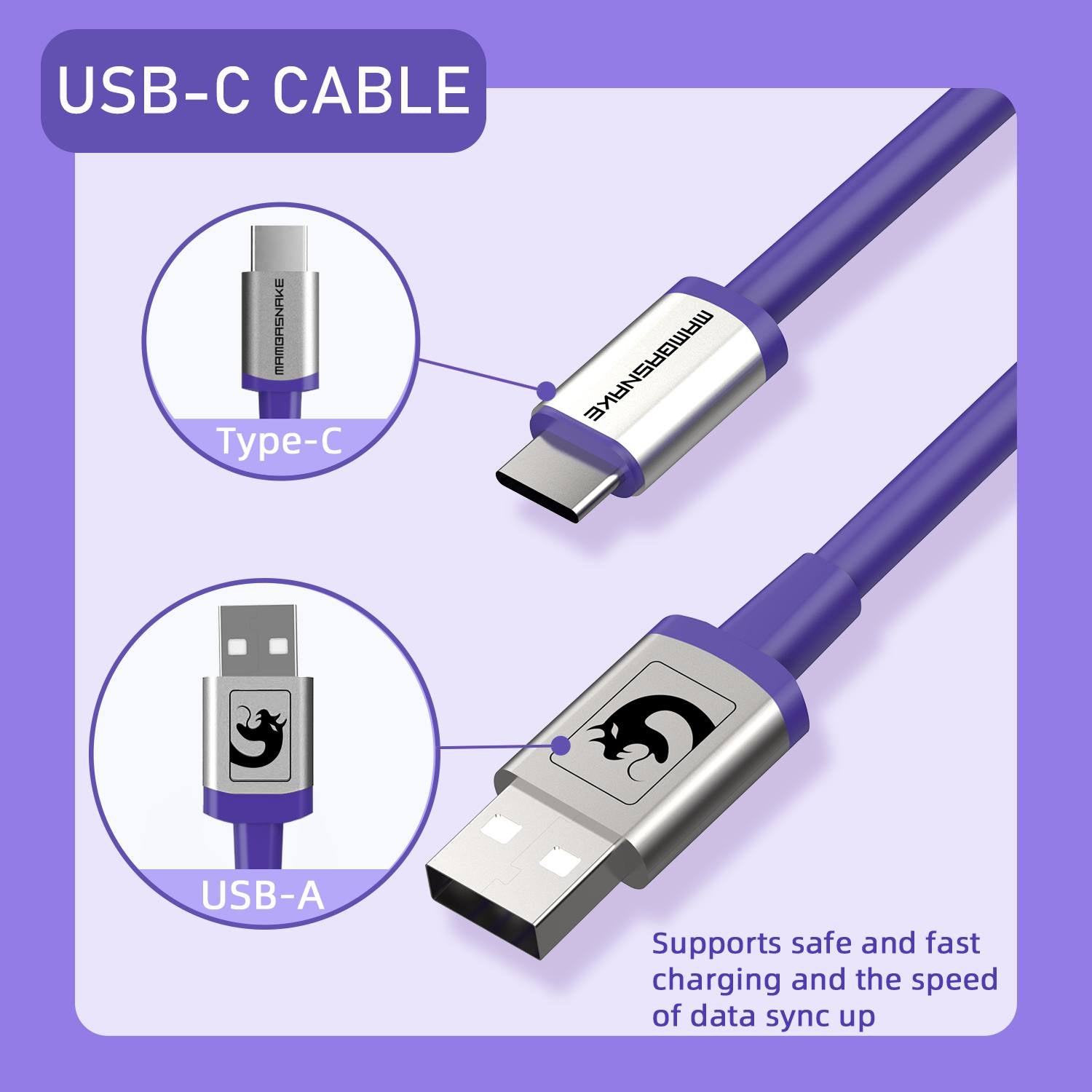 MAMBASNAKE C01 Custom Coiled Keyboard Cable & Winder Set, Aviator Cable Fixed Rod Management Pole + Coiled USB C Cable for Gaming Keyboard